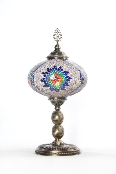 No6 Size Antique Mosaic Table Lamp